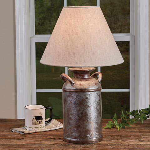 Milk Can Lamp - Antique Galvanized