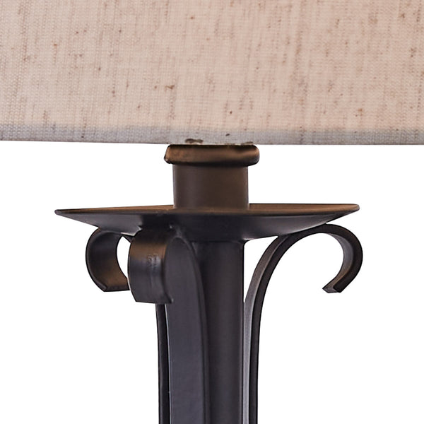Iron Scroll Lamp With Shade