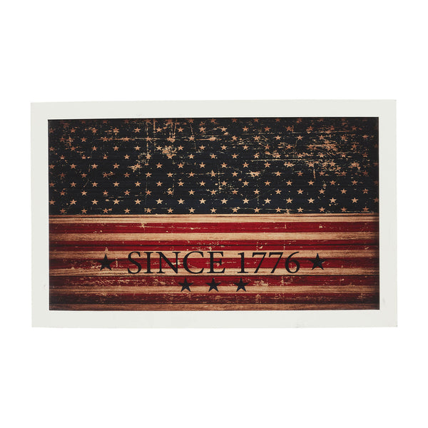 Vintage USA Flag Since 1776 MDF Wall Hanging 10x16