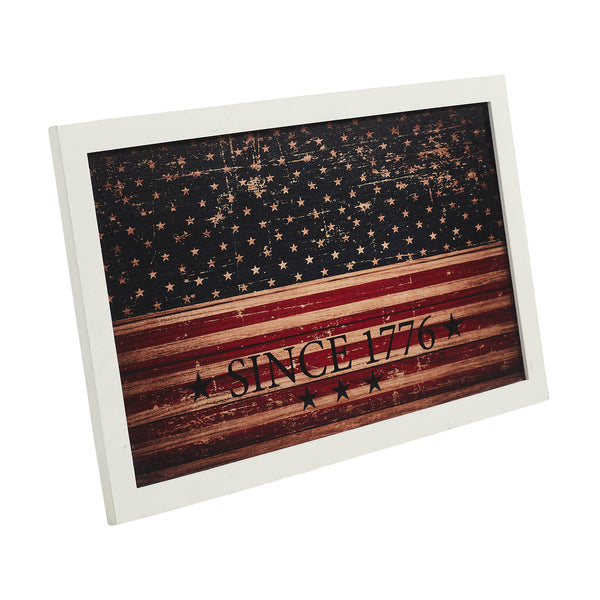 Vintage USA Flag Since 1776 MDF Wall Hanging 10x16