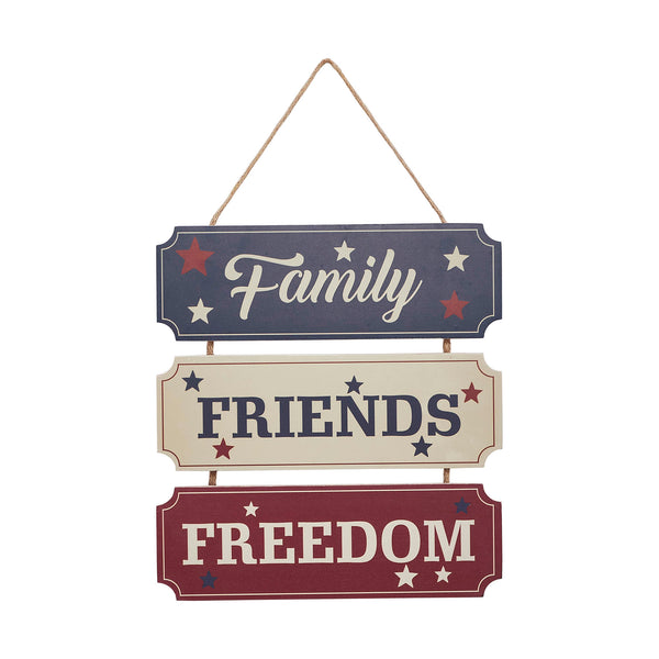 Family Friends Freedom MDF Wall Hanging 12x12