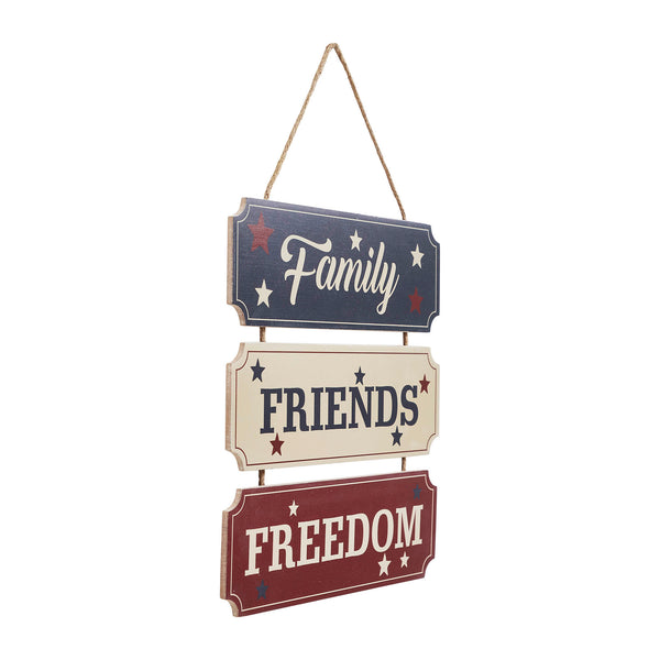 Family Friends Freedom MDF Wall Hanging 12x12