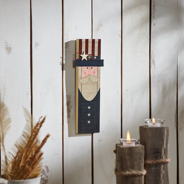 Uncle Sam MDF Block Sign 15x5x1