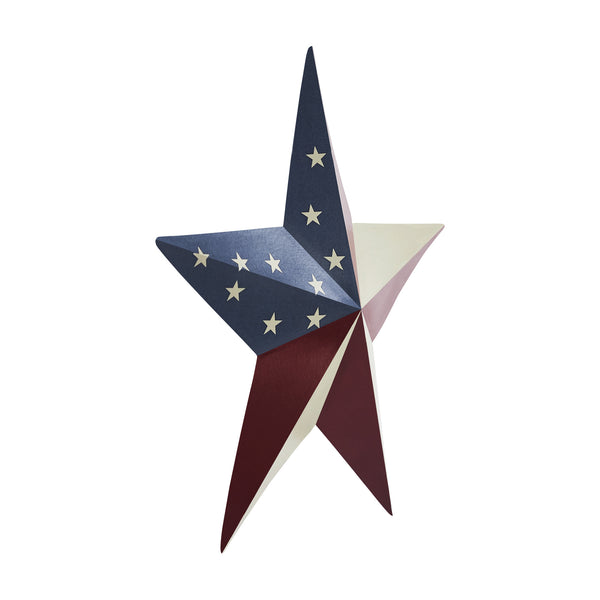 Painted Metal American Flag Theme Star 12x12