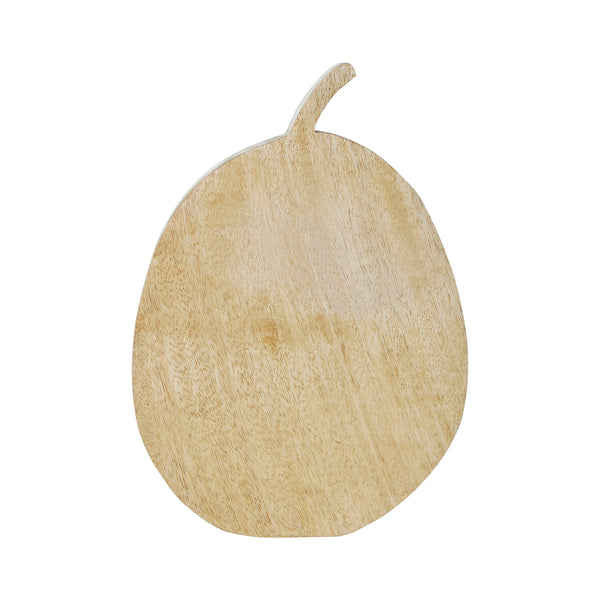 Natural Carved Wooden Pumpkin Fall Farmhouse Tabletop Decor Rustic Solid Wood Autumn Accent 10x7.25x1.5 inches