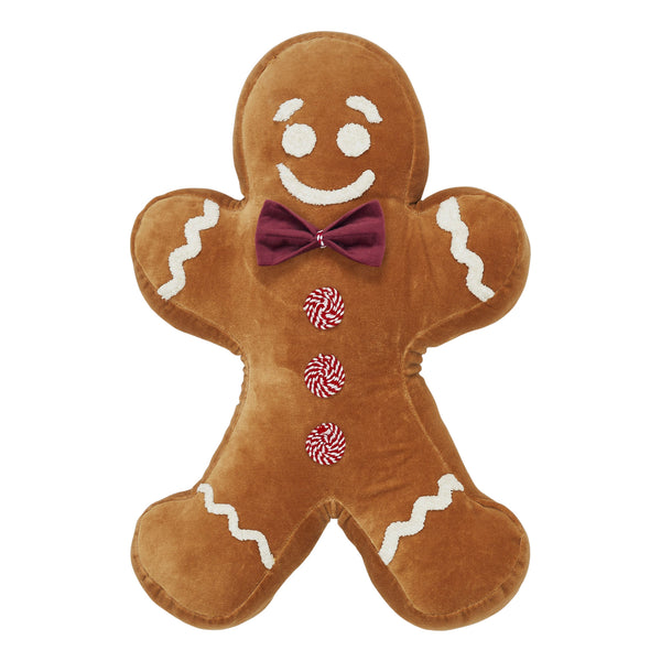 Mr. Gingerbread Appliqued Pillow 18x12