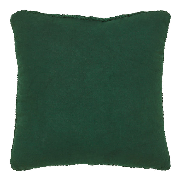 Cable Knit Sweater Pillow Green 18x18