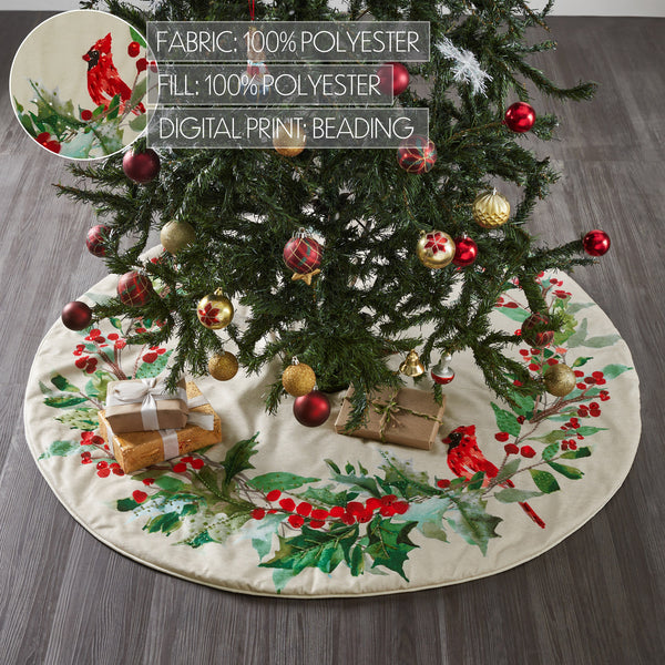Cardinal Holly Tree Skirt 48