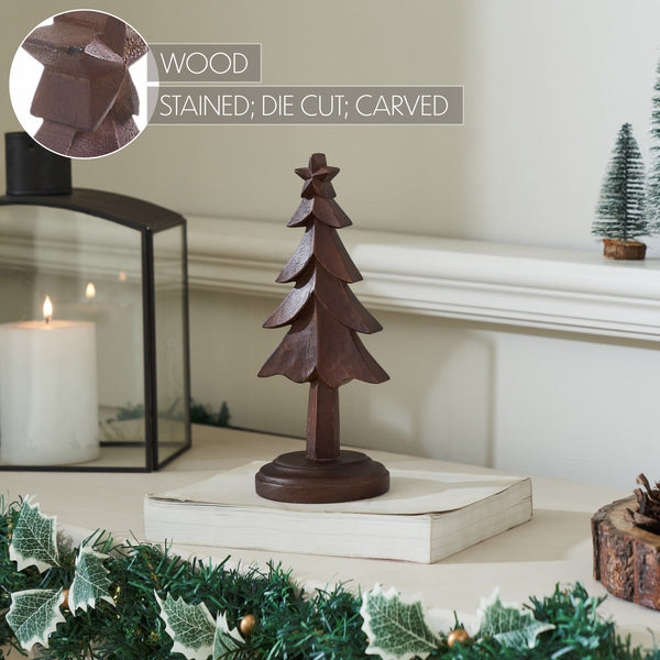 Peaceful Pine Dark Wooden Tree 9x3.5x3.5