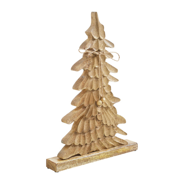 Winter Wonder Brushed Gold Wooden Tree 17x12x2