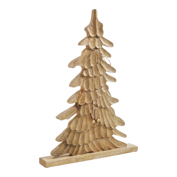 Winter Wonder Brushed Gold Wooden Tree 25x18x2.5