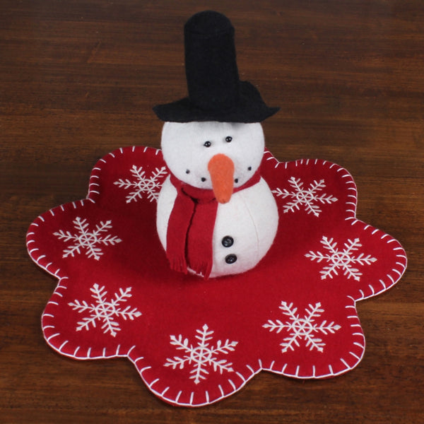 Snowflake Candle Mat 15"