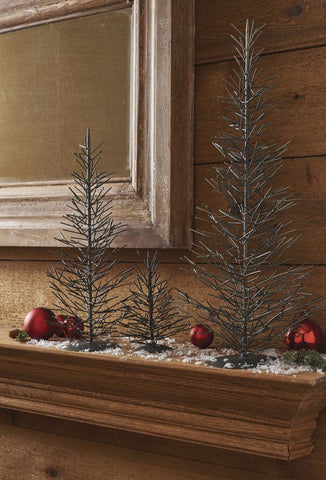 Natural Metal Trees - Large, accent your Christmas decor with the beautiful Large Natural Metal Tree! Perfect way to fill in that empty spot.  An instant touch of festive style! Also available in small and medium sizes (as pictured / sold separately).