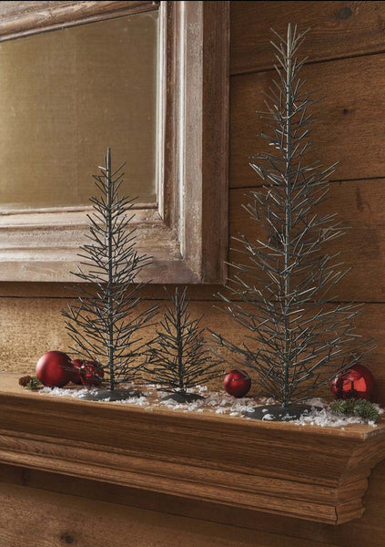 Natural Metal Trees - Small, Accent your Christmas decor with the beautiful Natural   Natural Metal Tree! Perfect way to fill in that empty spot ... An instant touch of festive style! Also available in medium and large sizes (as pictured / sold separately).