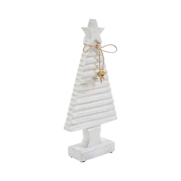 Starbright Distressed White Wooden Tree 13x6x2