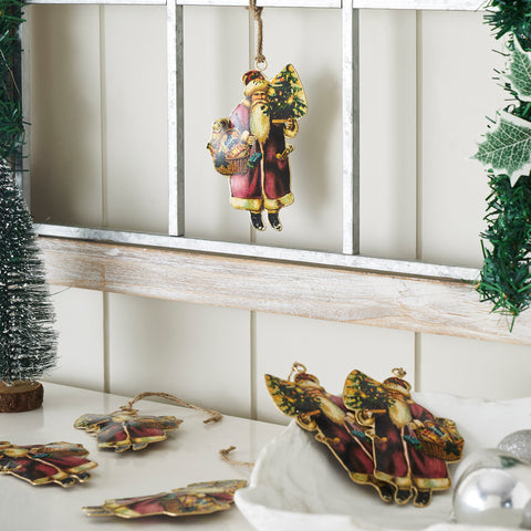 Saint Nicholas Metal Ornament Set of 6 - 5.25 inch
