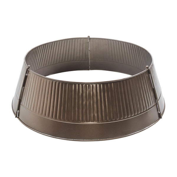 Ribbed Metal Tree Collar Bronze 7.5x24x24