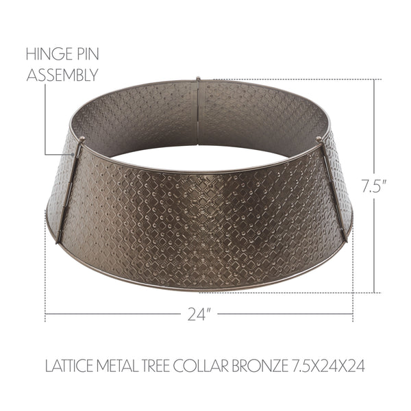 Lattice Metal Tree Collar Bronze 7.5x24x24