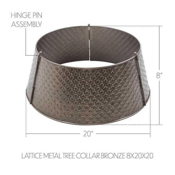 Lattice Metal Tree Collar Bronze 8x20x20