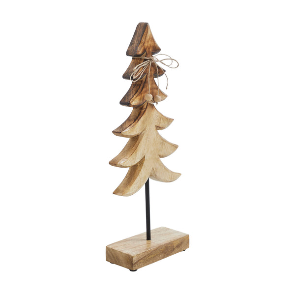 Two-Tone Natural Wooden Tree Large 14.5x6x2.5