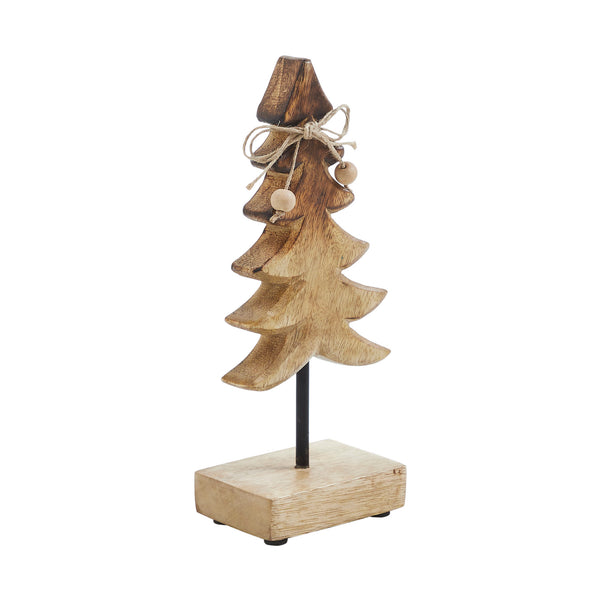 Two-Tone Natural Wooden Tree Small 9x3.5x2.5