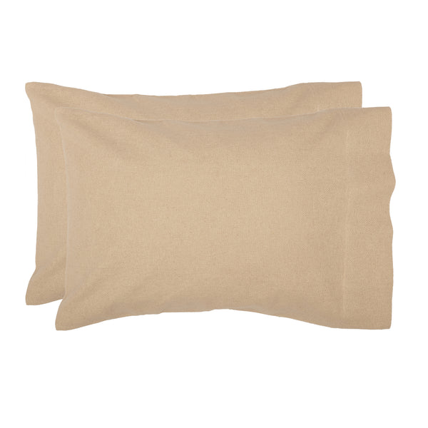 Burlap Vintage Standard Pillow Case Set 21x30 Bundle (2-Pillow Case Sets)