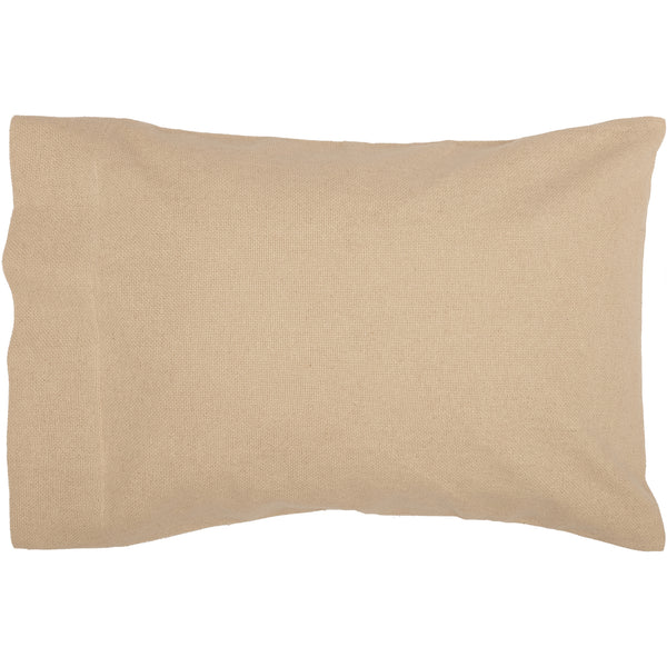 Burlap Vintage Standard Pillow Case Set 21x30 Bundle (2-Pillow Case Sets)