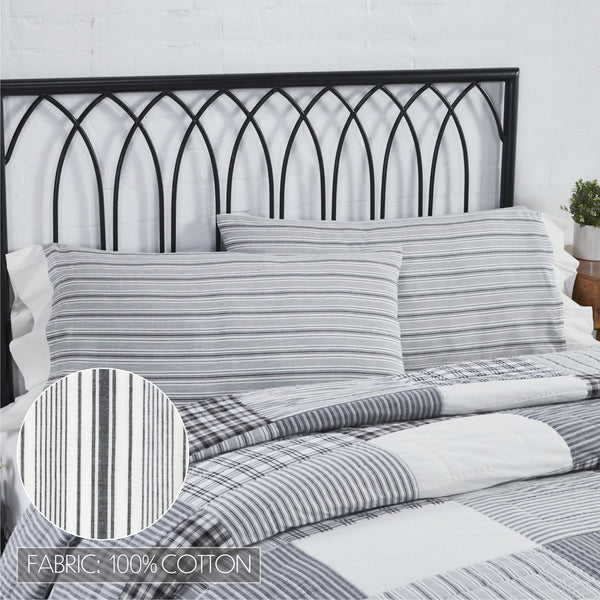 Sawyer Mill Black Ruffled King Pillow Case Set 21x36+4 Bundle (2-Pillow Case Sets)