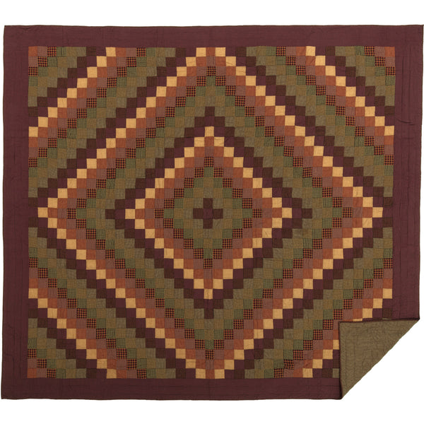 Heritage Farms California King Quilt Set; 1-Quilt 130Wx115L w/2 Shams 21x37 5pc Bundle (Quilt-Shams, Pillow Cases)