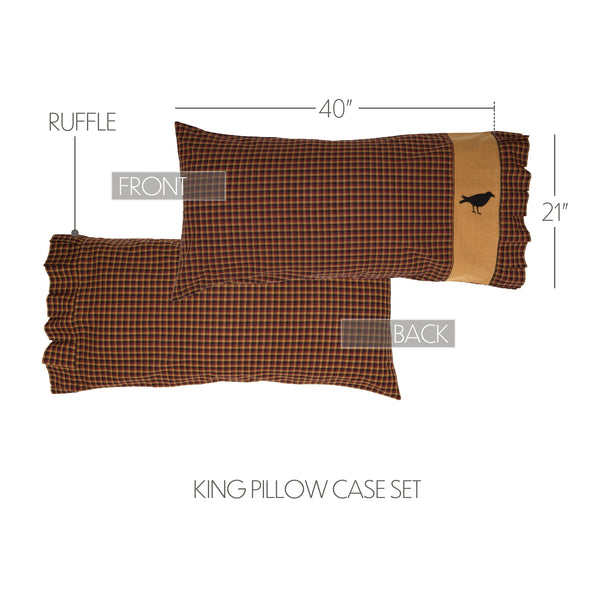 Heritage Farms California King Quilt Set; 1-Quilt 130Wx115L w/2 Shams 21x37 5pc Bundle (Quilt-Shams, Pillow Cases)