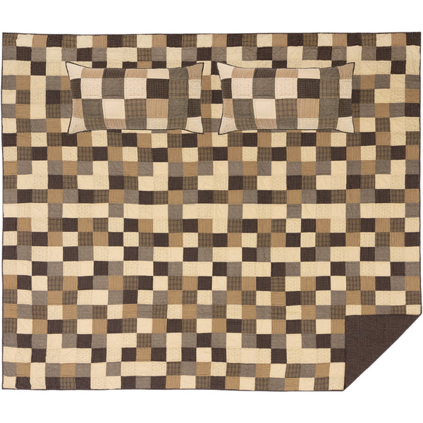 Kettle Grove California King Quilt Set; 1-Quilt 130Wx115L w/2 Shams 21x37 5pc Bundle (Quilt-Shams, Pillow Cases)