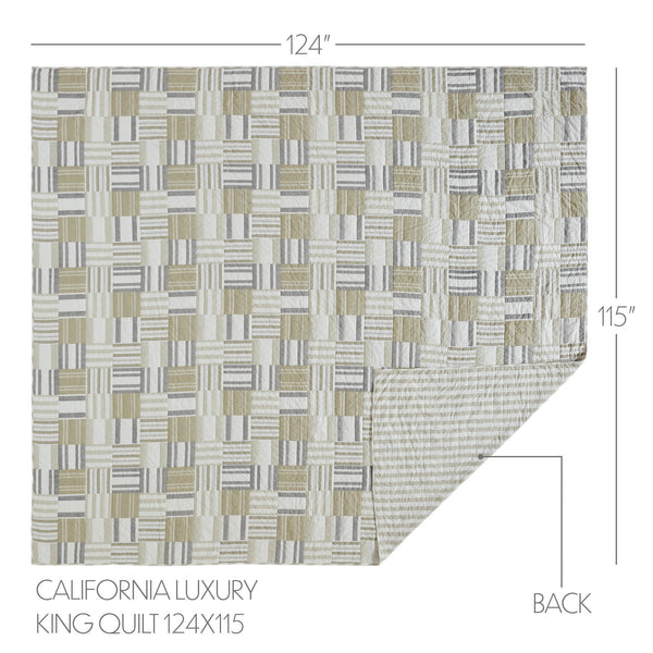 Finders Keepers California/Luxury King Quilt 124Wx115L 6pc Bundle (Quilt, Euro Shams, Shams, Bed Skirt)