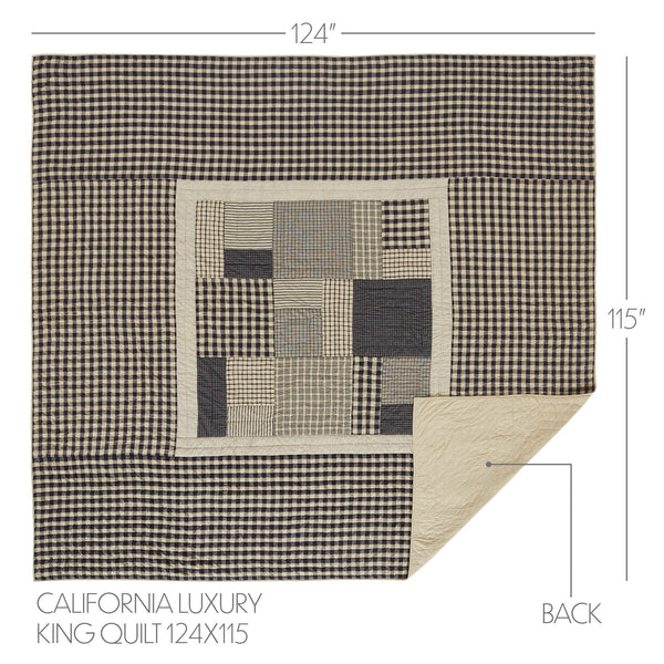 My Country California/Luxury King Quilt 124Wx115L 5pc Bundle (Quilt, Euro Shams, Shams) - Clearance All Sales Final