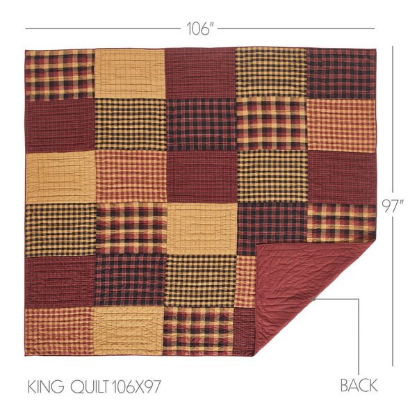 Connell King Quilt 106Wx97L 3pc Bundle (Quilt, Euro Shams)