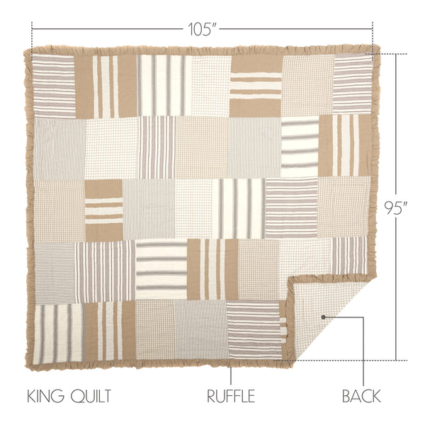 Grace King Quilt 105Wx95L 3pc Bundle (Quilt, Euro Shams)