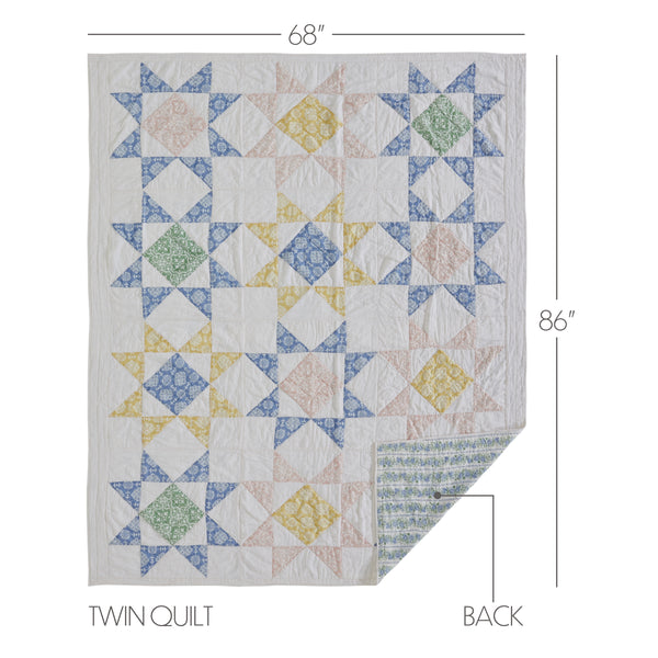 Jolie Twin Quilt 68Wx86L 4pc Bundle (Quilt, Pillow Cases, Euro Sham)