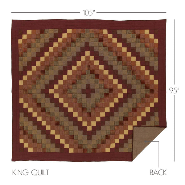 Heritage Farms King Quilt 105Wx95L 3pc Bundle (Quilt, Pillow Cases) - Clearance All Sales Final