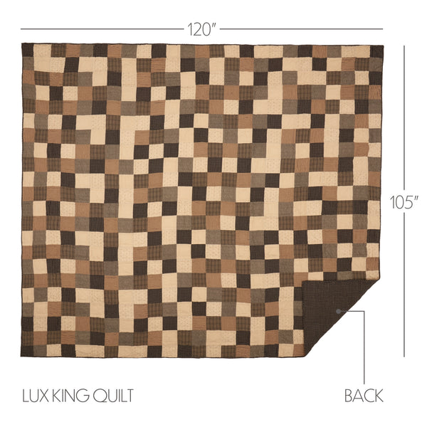 Kettle Grove Luxury King Quilt 120Wx105L 3pc Bundle (Quilt, Shams)