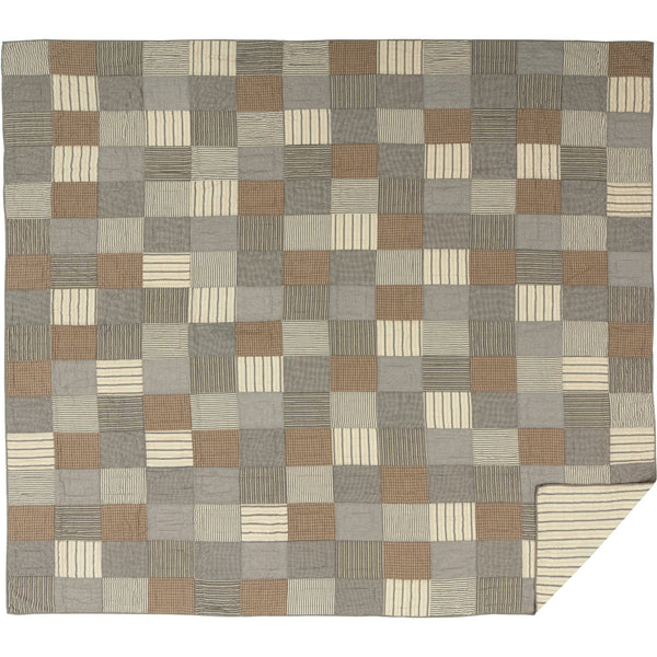 Sawyer Mill Charcoal California King Quilt 130Wx115L 3pc Bundle (Quilt, Shams)