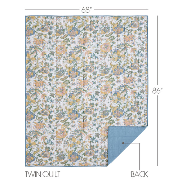 Wilder Twin Quilt 68Wx86L 4pc Bundle (Quilt, Sham, Euro Shams)