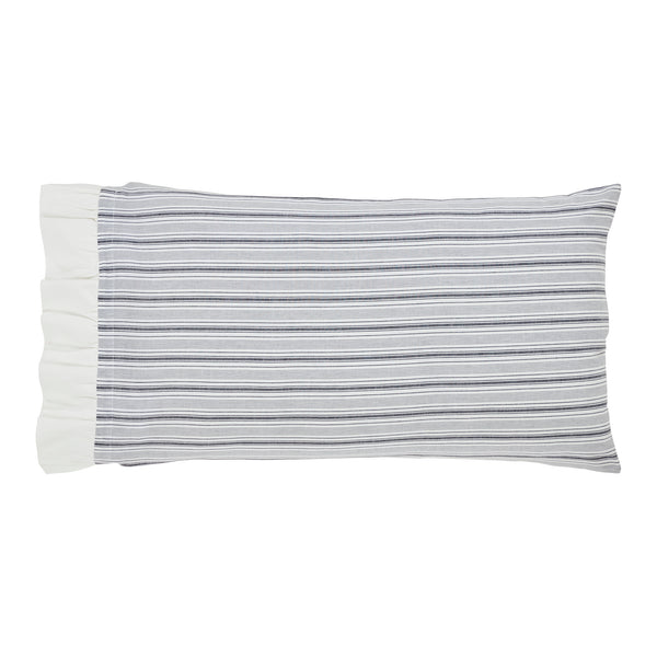 Sawyer Mill Black Luxury King Quilt 120Wx105L 4pc Bundle (Quilt, Bed Skirt, Pillow Cases) - Clearance All Sales Final