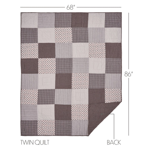 Florette Twin Quilt 68Wx86L 3pc Bundle (Quilt, Bed Skirt, Euro Sham)