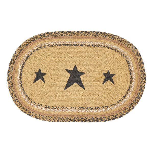 Kettle Grove Jute Placemat Stencil Stars 12x18 (6 PC Bundle)