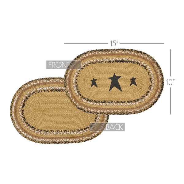 Kettle Grove Jute Placemat Stencil Stars 10x15 (6 PC Bundle)