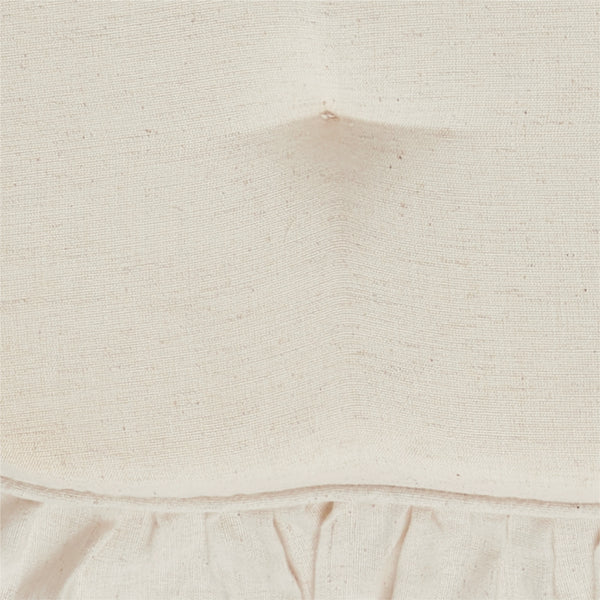 Simple Life Flax Natural Cotton Blend Chair Pad - 15.5x17 Cushioned Seat Cushion - VHC Brands