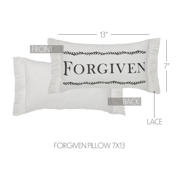 Risen Saved Forgiven Inspirational Pillows 7x13 (3PC Bundle)