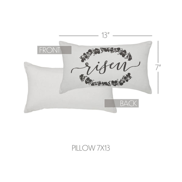 Risen Saved Forgiven Inspirational Pillows 7x13 (3PC Bundle)