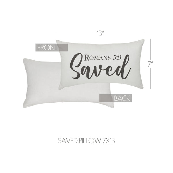 Risen Saved Forgiven Inspirational Pillows 7x13 (3PC Bundle)