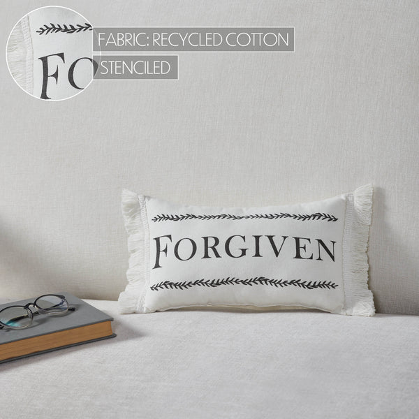 Risen Saved Forgiven Inspirational Pillows 7x13 (3PC Bundle)