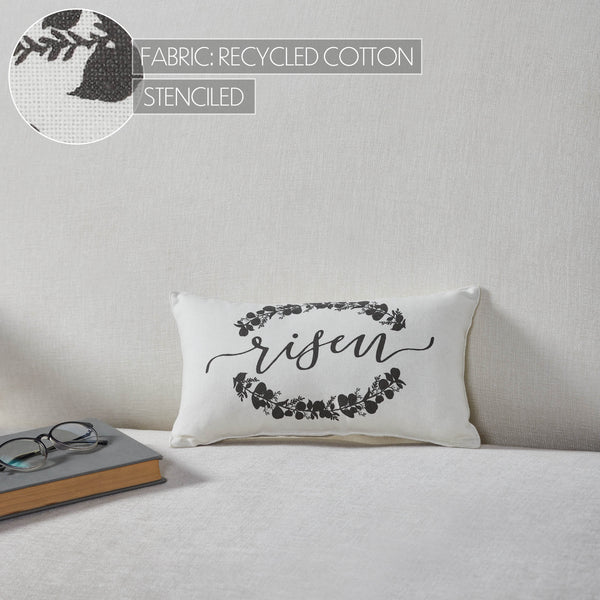 Risen Saved Forgiven Inspirational Pillows 7x13 (3PC Bundle)